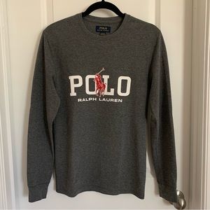 Polo Ralph Lauren Gray Long-Sleeve Top, Sleepwear, S